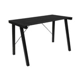 Birou negru din sticla mata si otel, 125 x 65 cm, Typhoon Actona